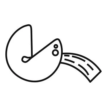 Fortune cookie opening with message paper predicting luck Stock Illustration