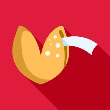 Fortune cookie with paper strip predicting future luck Stock Illustration