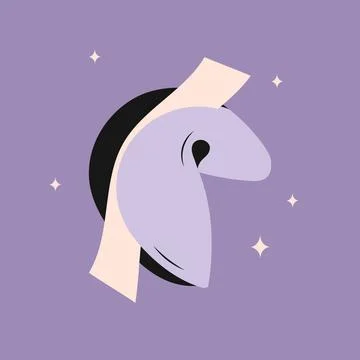 Fortune cookie with prediction paper Stock Illustration