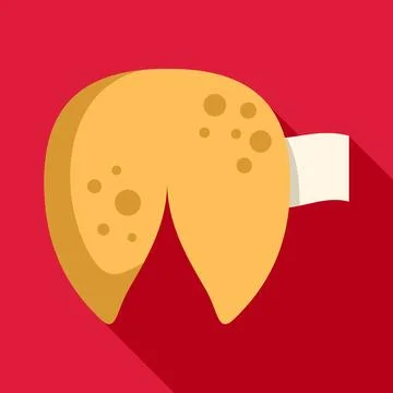 Fortune cookie representing luck and predictions with message Stock Illustration