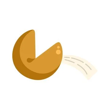 Fortune cookie revealing message about future and luck Stock Illustration