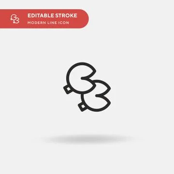 Fortune Cookie Simple vector icon. Illustration symbol design template for we Stock Illustration