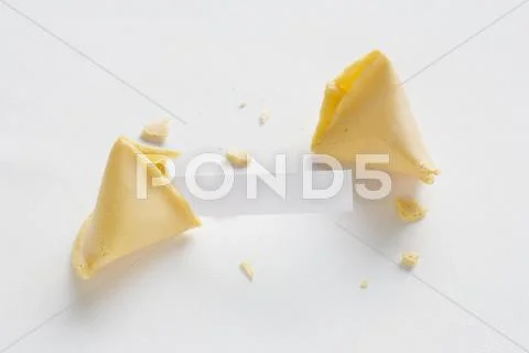 Fortune Cookie on white background Stock Photos