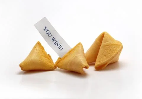 Fortune Cookie You win Stock Photos