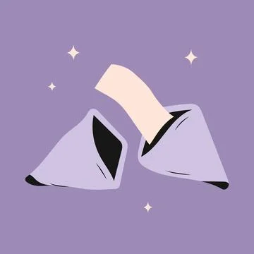 Fortune cookies card. Stock Illustration