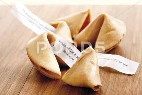 Fortune cookies, close-up Stock Photos
