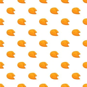 Fortune cookies creating seamless pattern and background design Stock Illustration