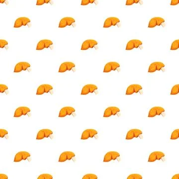 Fortune cookies repeating pattern on white background Stock Illustration