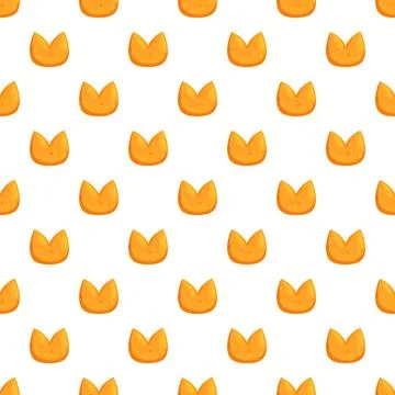 Fortune cookies seamless pattern predicting luck snack background Stock Illustration
