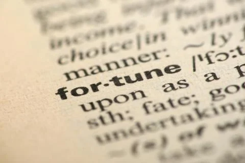 Fortune meaning in dictionary Foto stock