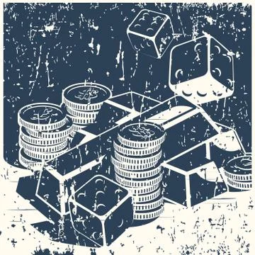 Fortune in retro style Stock Illustration