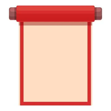 Fortune rooster icon cartoon vector. China scroll 스톡 일러스트