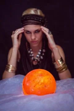 Fortune teller forecasting the future Stock Photos