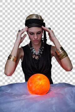 Fortune teller forecasting the future 스톡 사진