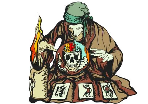 Fortune teller Stock Illustration