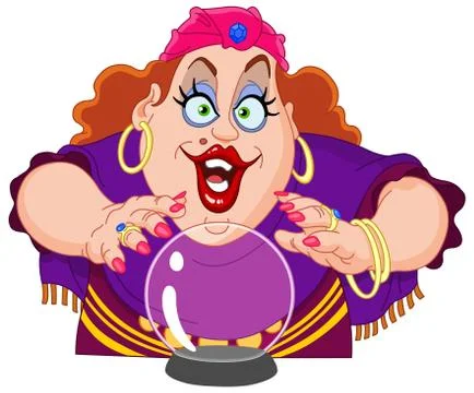 Fortune teller Illustrazione stock