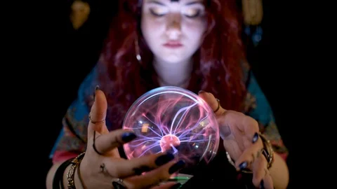 Fortune teller lady is telling about your future Video stock 129917899