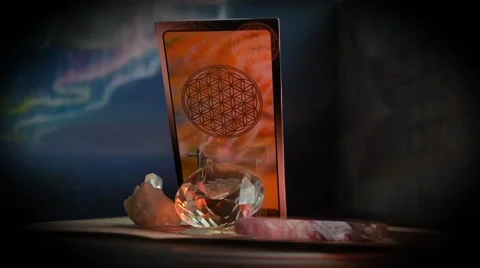 Fortune Teller Tarot Cards And Crystals Stock Footage 59605206