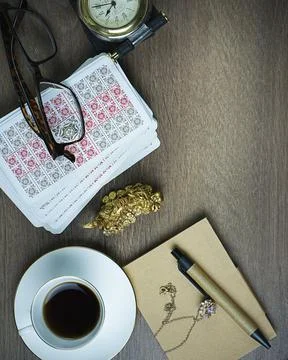 Fortune teller tarot cards on table. Forecasting concept. 写真素材
