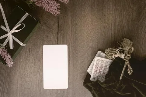 Fortune teller tarot cards on table. Forecasting concept. Stock Photos