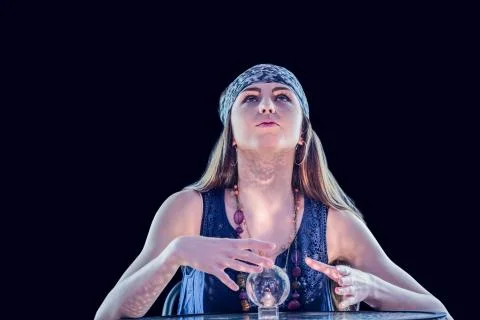 Fortune teller using crystal ball Stock-Fotos