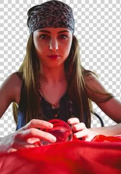 Fortune teller using crystal ball Stock-Fotos