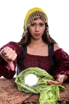 Fortune Teller on White Background Foto stock