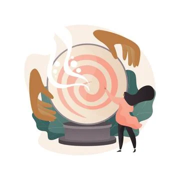Fortune telling abstract concept vector illustration. Stock Illustration
