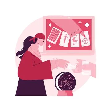 Fortune telling abstract concept vector illustration. Stock Illustration
