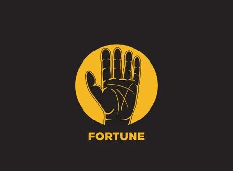 Fortune telling logo vector icon design Stock Illustration