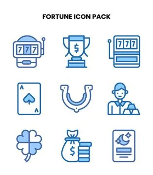 Fortune Two Colour Vector Icons Pack Ilustración de archivo