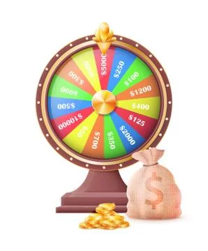 Fortune Wheel of Luck Automatic Gambling Machine Illustration