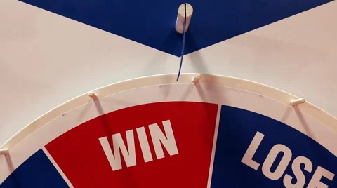 Fortune wheel stops at Lose Vídeo Stock 64954944