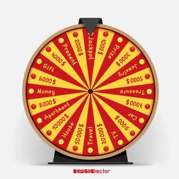 Fortune wheel twenty four segmentation Stock Illustration