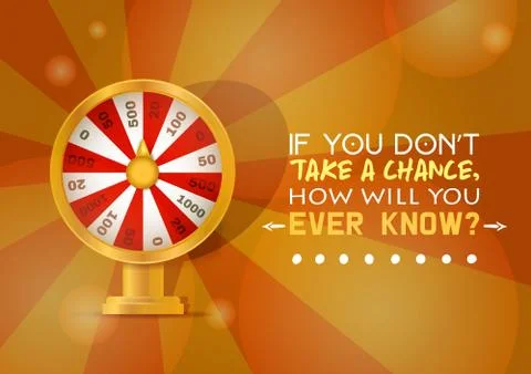 Fortune wheel vector try to win in spin game casino roulette congratulation for Stock Illustration