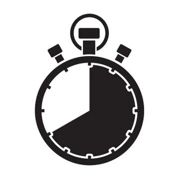 Forty minute stop watch countdown Illustrazione stock