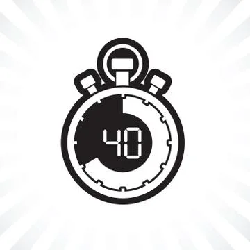 Forty minute stop watch countdown Stock-Illustration