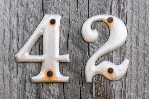 Forty Two Nailed to Post Stock Photos