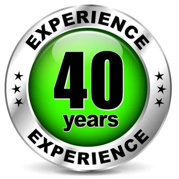 Forty years experience Stock Illustration