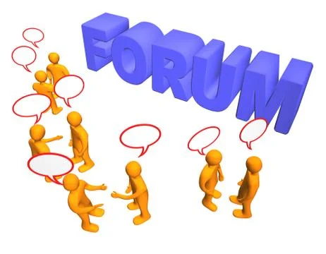 Forum 3d humans Stock Illustration