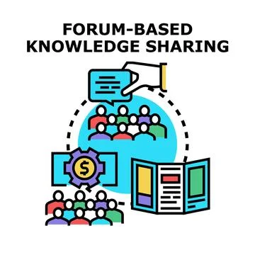 Forum based knowledge sharing for digital information exchange Stock Illustration