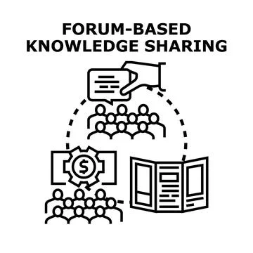 Forum based knowledge sharing for digital information exchange Stock Illustration