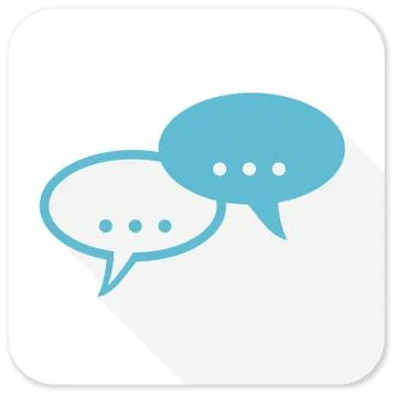 Forum blue flat icon Stock Illustration