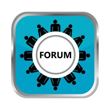 Forum button Stock Illustration