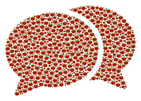Forum Chat Composition of Tomato Illustrazione stock