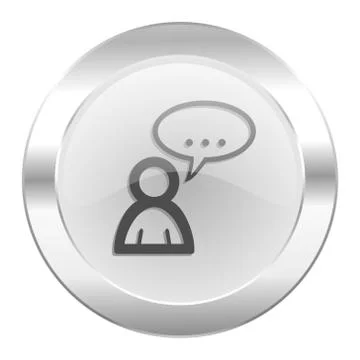 Forum chrome web icon isolated. Stock Illustration