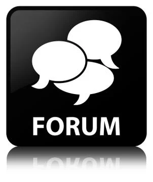 Forum (comments icon) black square button 스톡 일러스트