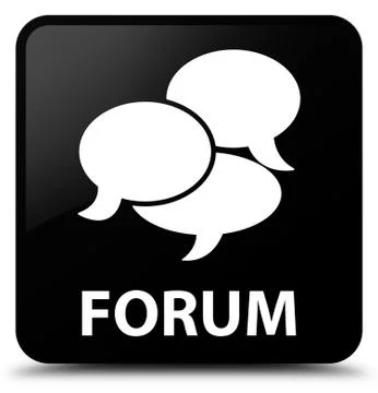 Forum (comments icon) black square button 스톡 일러스트