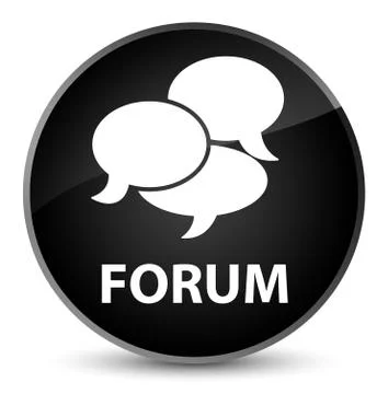 Forum (comments icon) elegant black round button 스톡 일러스트