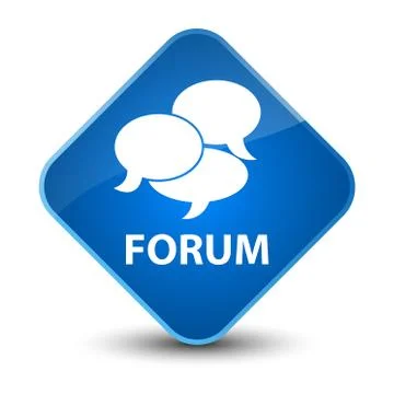 Forum (comments icon) elegant blue diamond button 스톡 일러스트
